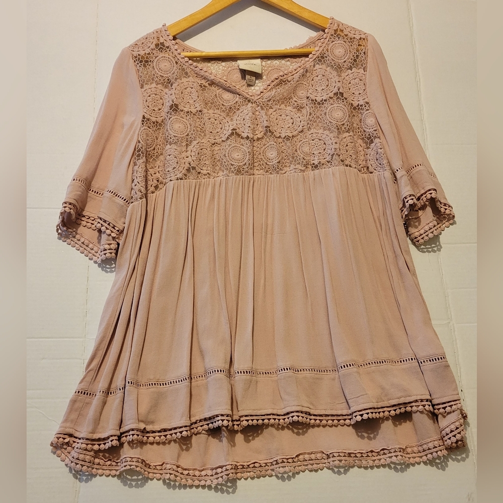 Knox Rose crochet babydoll top